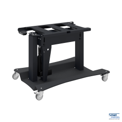 Recessed electric tilting floor stand on wheels