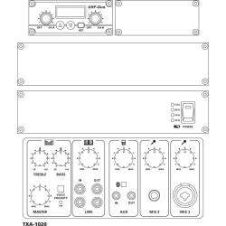 Mobiilne võimendisüsteem Monacor TXA-1020