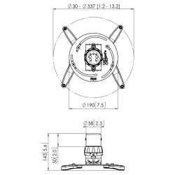 Vogel's PPC 1500 projektori laekinnitus