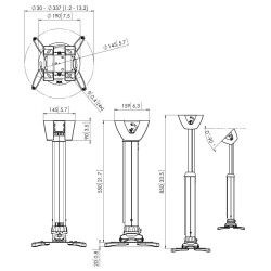 Vogel's PPC 1555 projektori laekinnitus