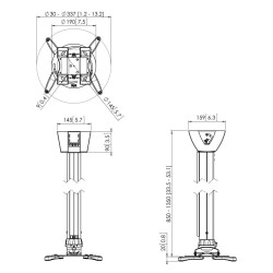 Vogel's PPC 1585 projector ceiling mount (85-135cm)