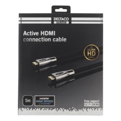 PRIME aktiivne HDMI kaabel, 5m, tekstiil, HDMI High Speed koos Ethernetiga