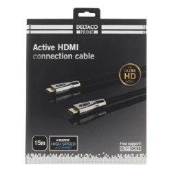 PRIME aktiivne HDMI kaabel, 15m, tekstiil, HDMI High Speed koos Ethernetiga