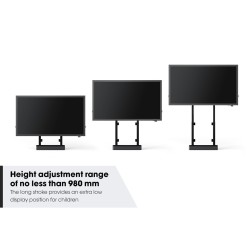 Vogel's RISE 2000 series motorized floor/wall stand for interactive displays